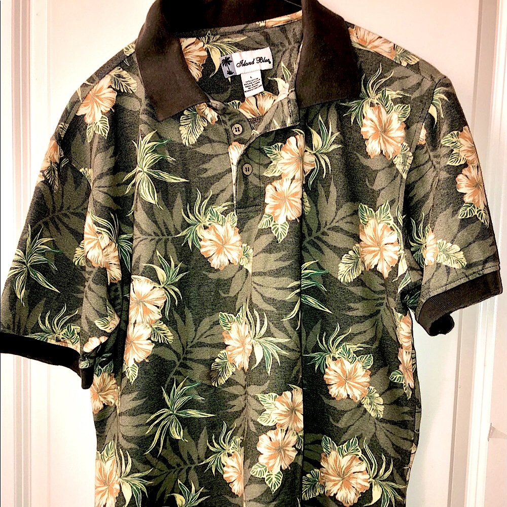 Island Blue Men’s L 3-button Polo